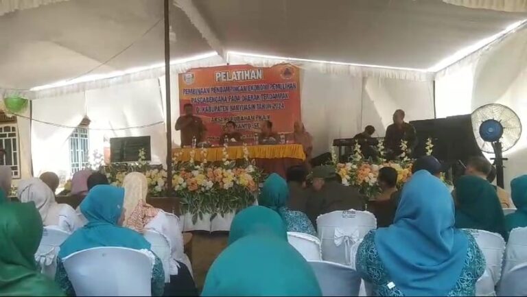 Warga Pelajau Ikuti Pelatihan Pemulihan Ekonomi dari BPBD Banyuasin 