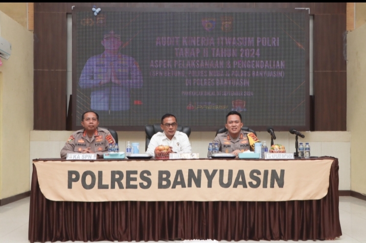 Tim Audit Kinerja Itwasum Polri Tahap II T.A 2024 Melakukan Pemeriksaan di Polres Banyuasin