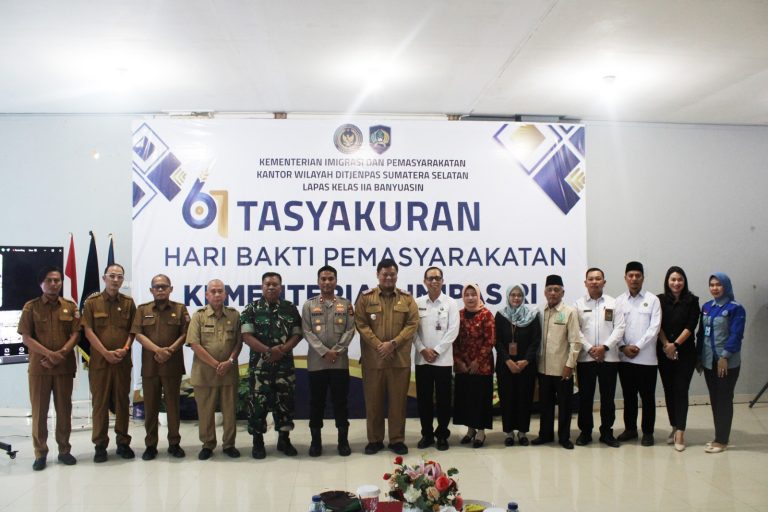 Lapas Banyuasin Gelar Tasyakuran Peringatan HBP ke-61 Beri Bantuan Sosial dan Penghargaan Kepada Stakeholder